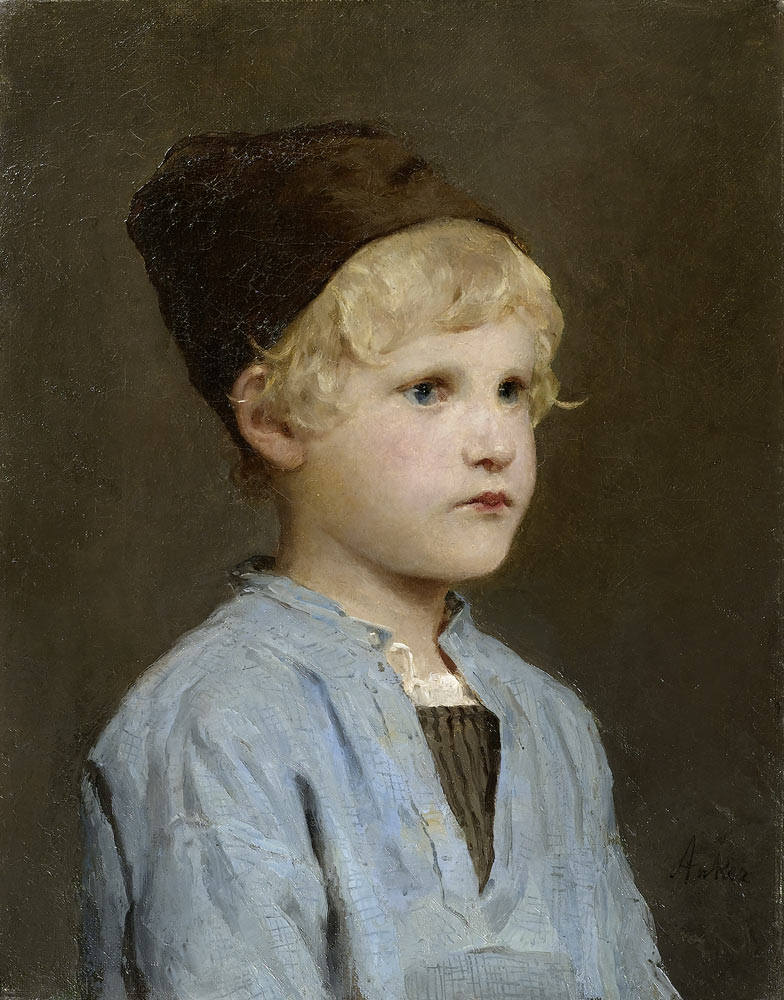 Albert_Anker_-_Porträt_eines_Knaben_mit_Mütze